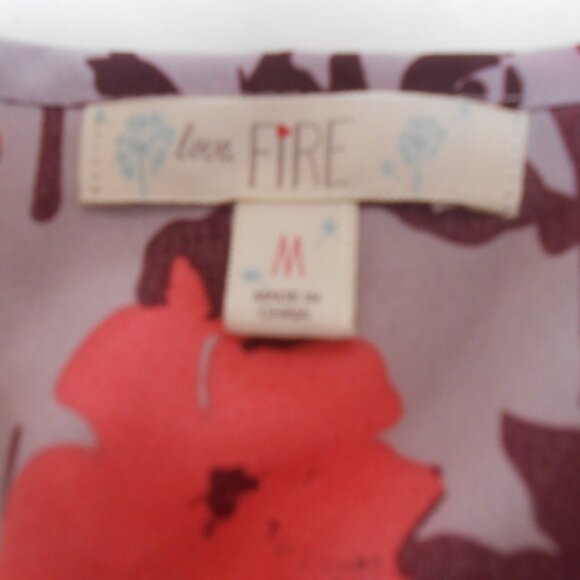 love, Fire Red and Purple Floral Backless Dress - Picture 9 of 13